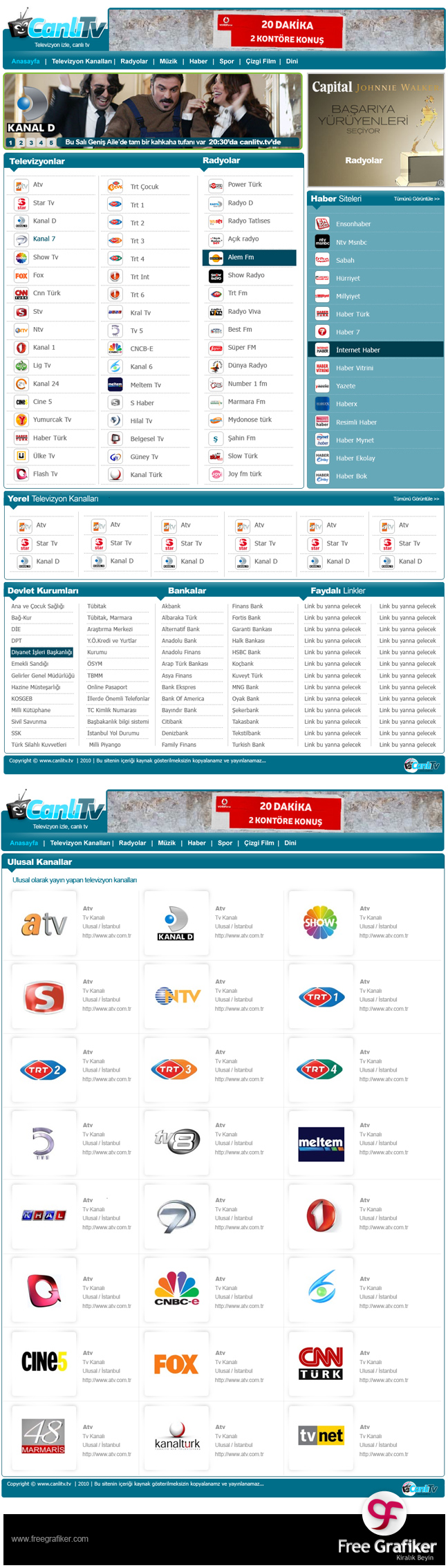 Canlitv.tv web sitesi tasarımı